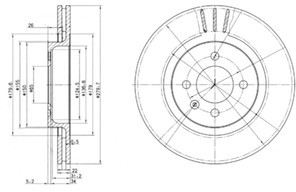 Delphi Tarcza hamulcowa BG2712