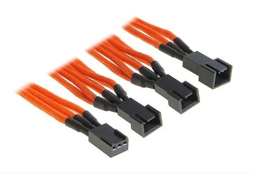 BitFenix adapter (3-biegunowy do 3 X 3-stykowe), 60 cm Pomarańczowy/czarny 4716779440980