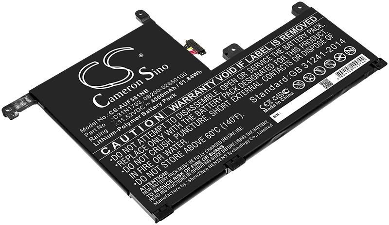 Фото - Акумулятор для ноутбука CameronSino Asus Zenbook Flip UX561U / C31N1703 4500mAh 51.84Wh Li-Polymer 11.52V (Cam 