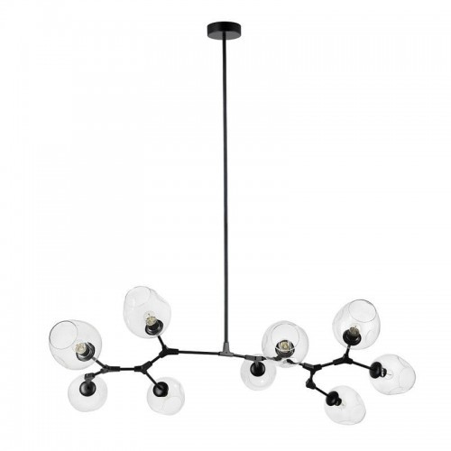 Step Into Design Lampa wisząca Modern Orchid 9 transparentno - czarna ST-1232-9 TRANSPARENT