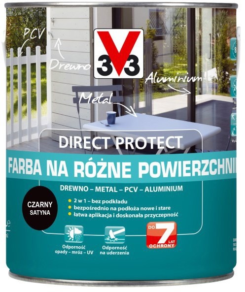 V33 Farba Direct Protect czarna 2 5 l 112689