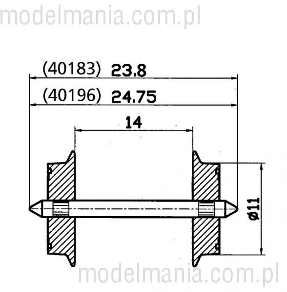 Roco Koła AC 11 mm / 2szt. 40196