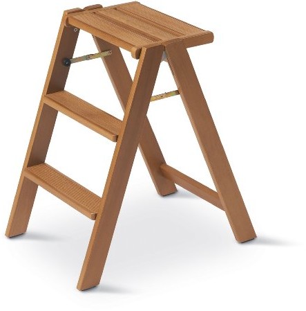 ARREDAMENTI ITALIA osimo Sgabello 3 gradini CILIEGIO A.I.. 70_CIL