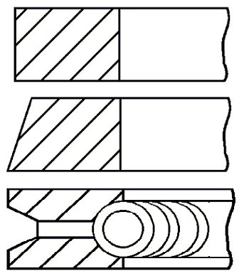 GOETZE Zestaw pierścieni tłoka 08-286700-00