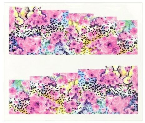 Allepaznokcie Naklejki wodne do paznokci arkusz 6,5 x 5,5 cm na 10 palców a Nr 116
