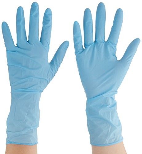 Ansell TouchNTuff 92-665 rękawice nitrylowe, ochrona przed chemikaliami i płynami, niebieski, rozmiar 7,5-8 (pudełko 100 rękawiczek) 92-665-MEDIUM