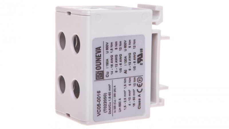 Simet Złączka OTL50-2 kolor szary 2xAl/Cu 1,5-50mm2 1000V Zacisk uniwersalny MAA2050A10 MAA2050A10