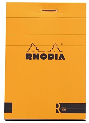 Rhodia 112011 °C Block kość słoniowa, linie, 90 G, 74 X 105 MM, 70 arkuszy, pomarańczowy 112011C