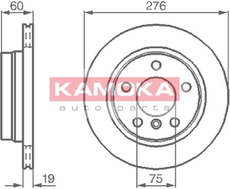 KAMOKA Tarcza hamulcowa 1031662