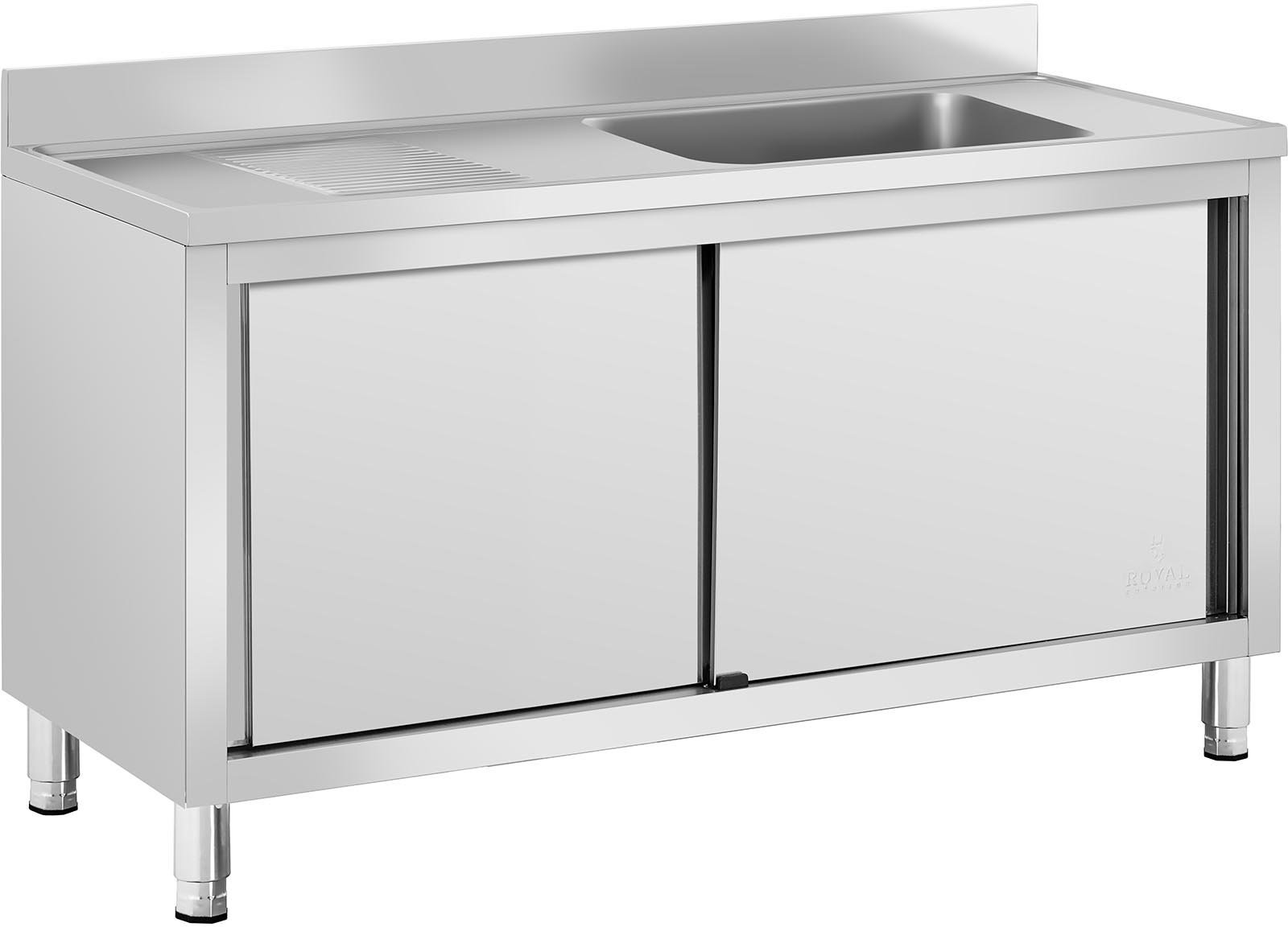 Royal Catering Szafka ze zlewem 1 komora stal nierdzewna 500 x 400 x 240 mm RC-IKS06