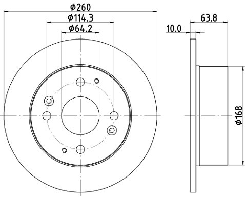 HELLA PAGID Tarcza hamulcowa PAGID 8DD355112-011
