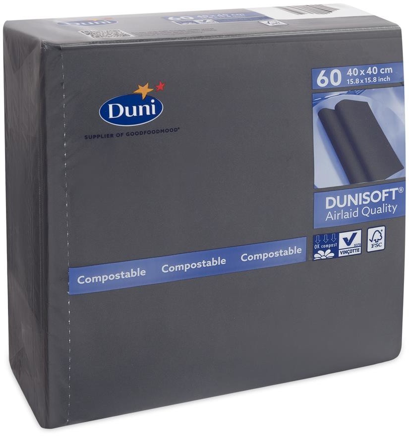 Duni Serwetka 40x40 3w Soft Joy a'60 czarna