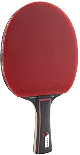 Joola Match Pro ITTF rakieta do tenisa stołowego, z certyfikatem uniwersalnym, do zawodów, 4 gwiazdki, kolor czarny/czerwony, grubość gąbki 1,8 mm 53022