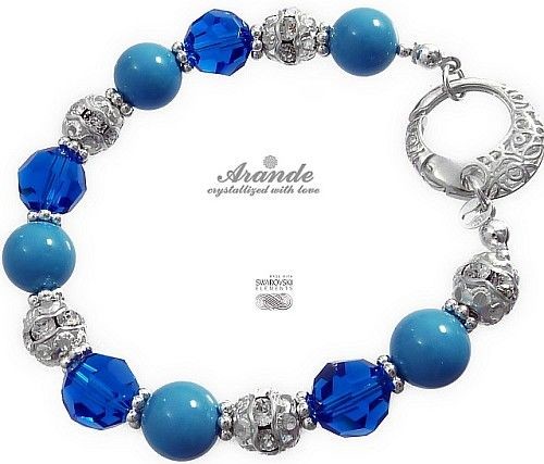Swarovski Arande Nowe Piękna Bransoletka Capri Blue 3214956882
