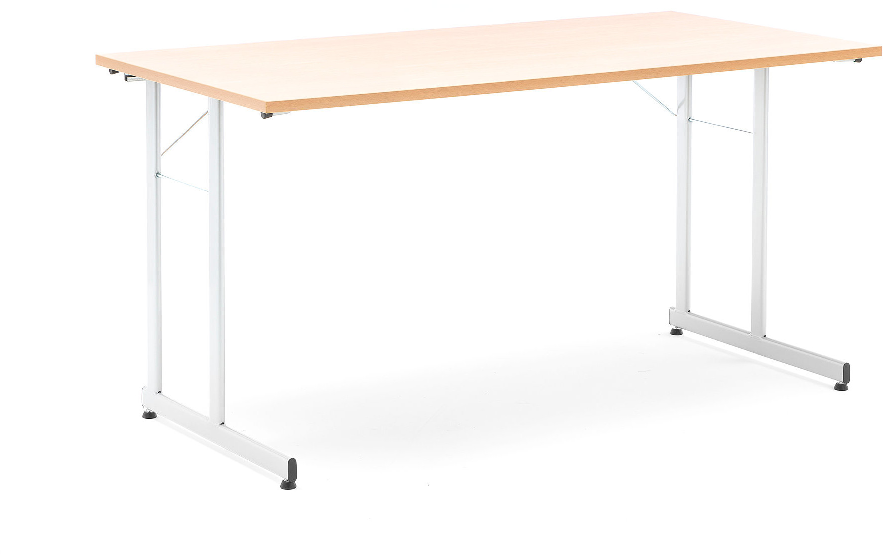AJ Stół konferencyjny Claire składany 1400x700 mm buk aluminium 143494