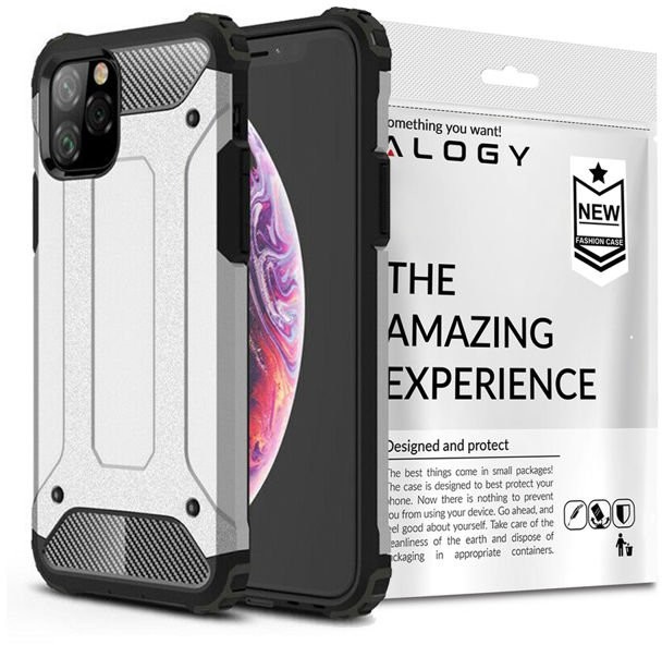 Alogy Etui Hard Armor do Apple iPhone 11 Pro srebrne 7153X27