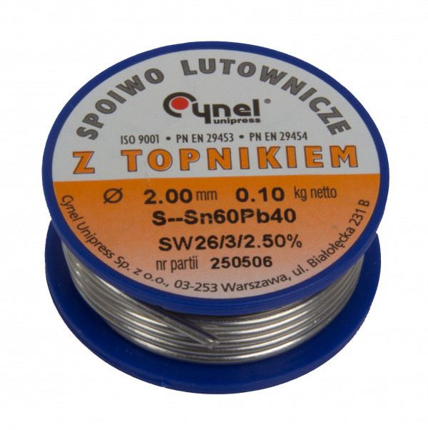 Pro 60316 Spoiwo lutownicze, cyna z kalafonią do lutowania 3.0mm szpula 100g 60316