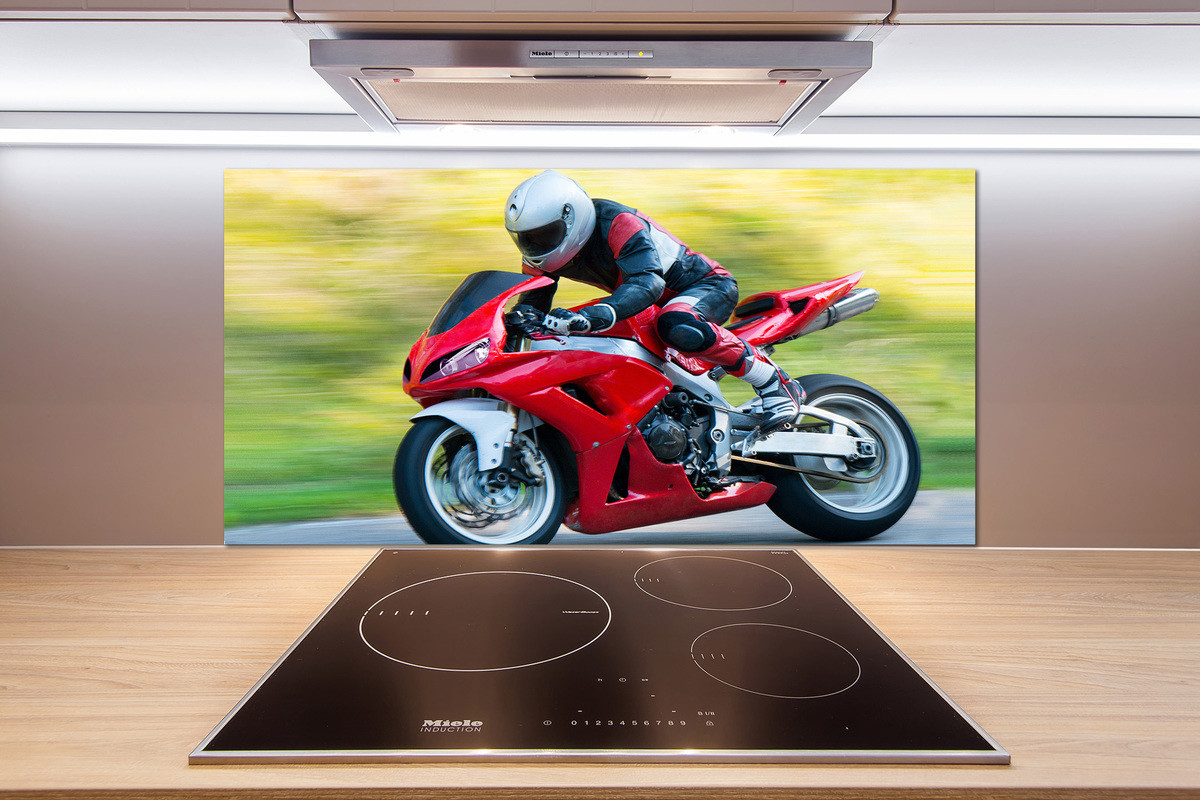 Panel między meble w kuchni Motocykl