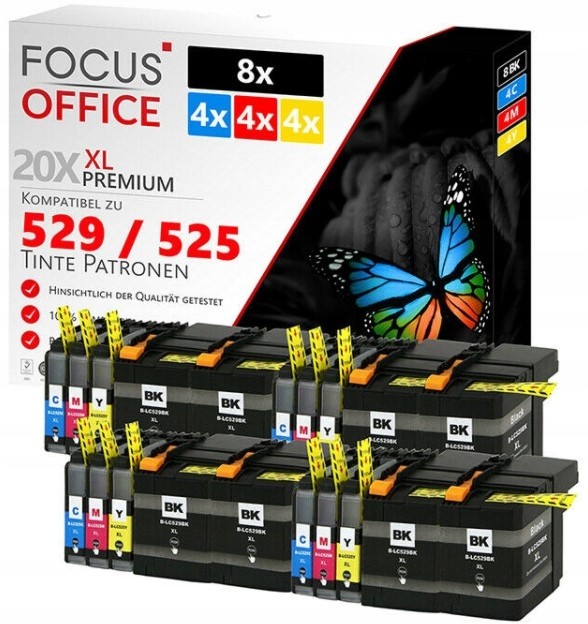 20x Do LC529XL LC525 XL DCP-J100 DCP-J105 MFC-J200