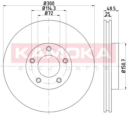 KAMOKA Tarcza hamulcowa 1031123