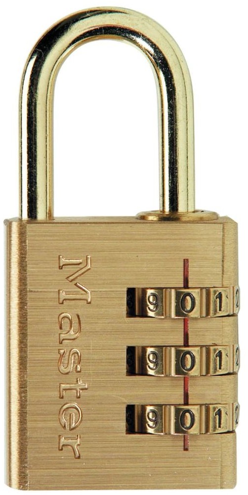 VSA Van Spijk Master Lock Kłódka na szyfr, aluminium, żółta, 30 mm, 630EURD