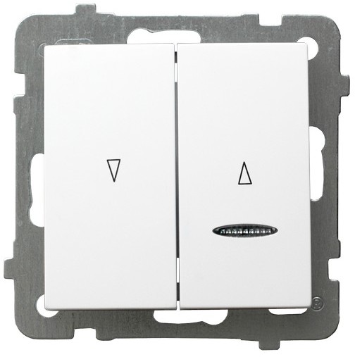 Ospel Łącznik żaluzjowy z podświetleniem z blokadą mechaniczną Biały - ŁP-7GBS/m/00 As