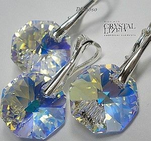 Arande Swarovski Aurora Piękny Komplet Srebro Octagon 2190902974