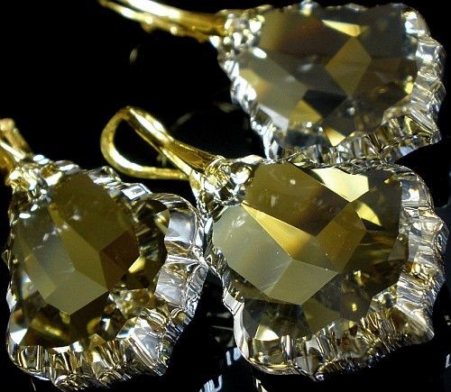 Arande SWAROVSKI duży komplet ZŁOTE SREBRO SILVER 28MM 1131607310