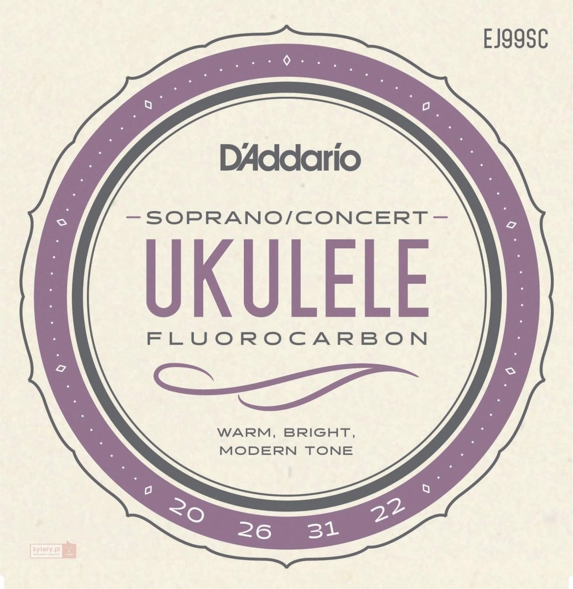 DAddario EJ99SC Fluorocarbon ukulele koncert struny