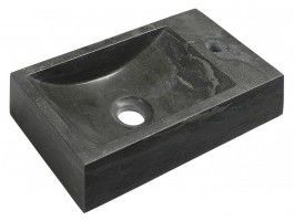 Sapho BLOK umywalka kamienna 40x10x22 cm, czarny Anthrazit 2401-28
