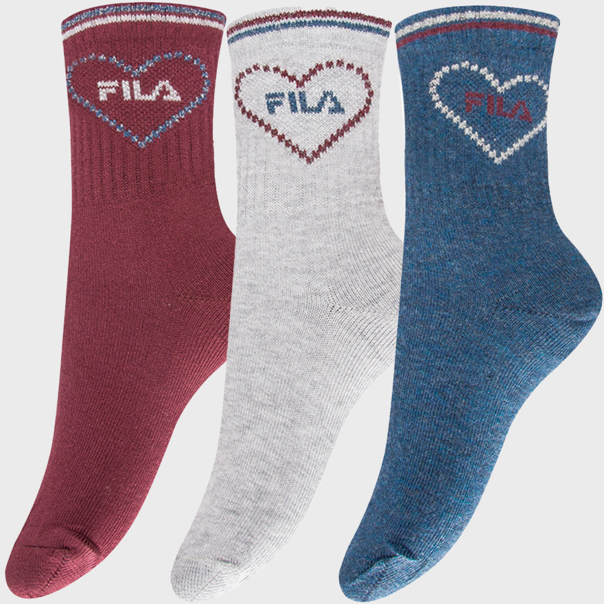 Fila 3PACK dziewczęcych skarpetek Fashion Girl