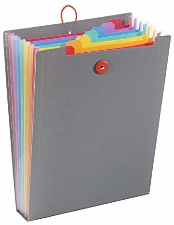 Viquel Viquel Rainbow Touch segregator na akordeon, 8 pozycji, do plecaka, A4, szary