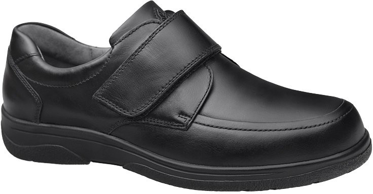WALDLAUFER Półbuty WALDLAUFER 633301 174 001-Schwarz K Ken Czarne XXL na rzepy 21003