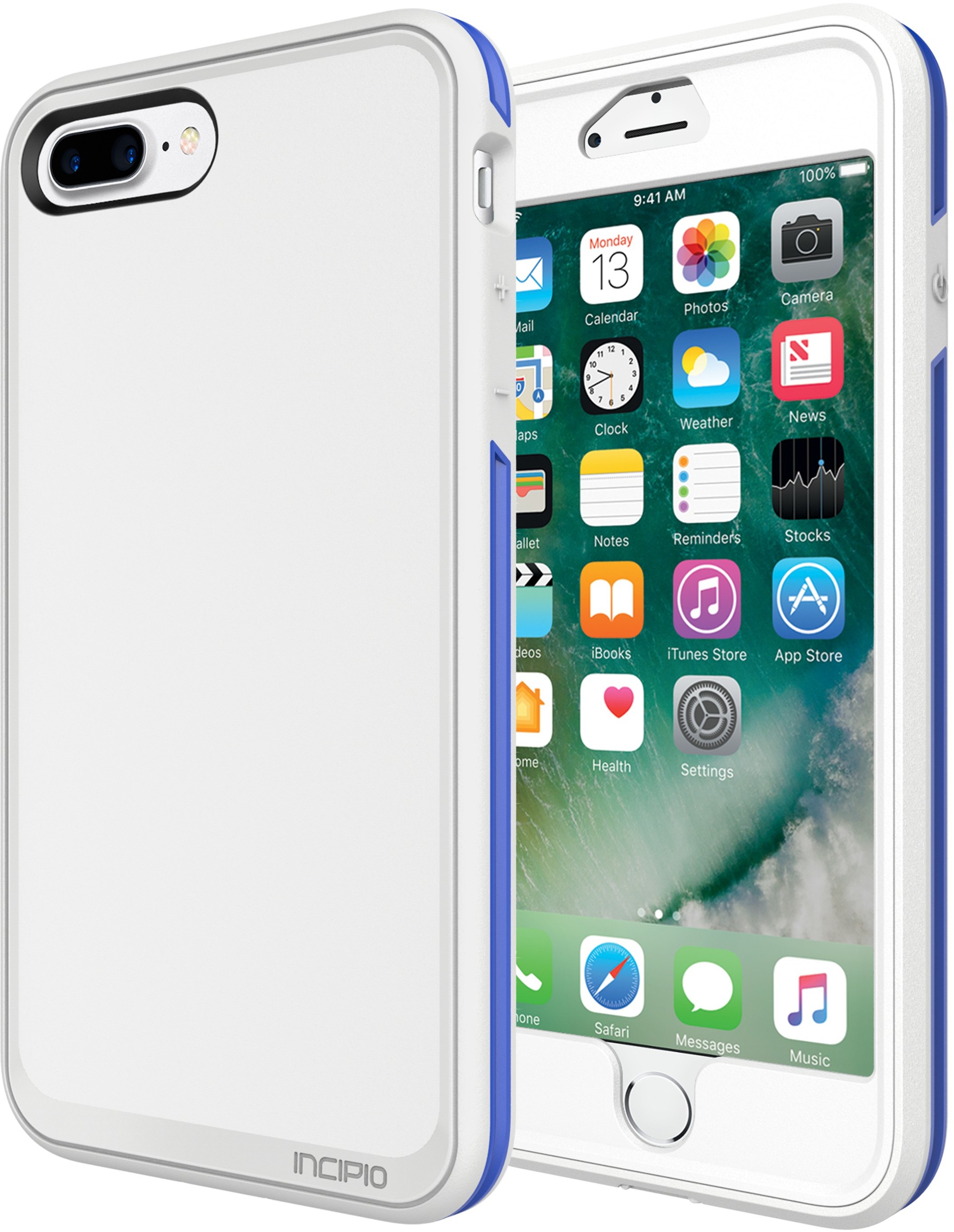 Incipio Performance Series Case Max Apple iPhone 7 wei/blau IPH-1490-WBL IPH-1490-WBL