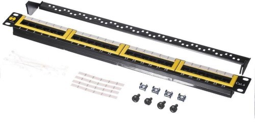 NetRack Patch panel 19'' 24-porty kat. 6 UTP, z półką 104-06