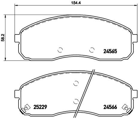 BREMBO Zestaw klocków hamulcowych, hamulce tarczowe P 30 058