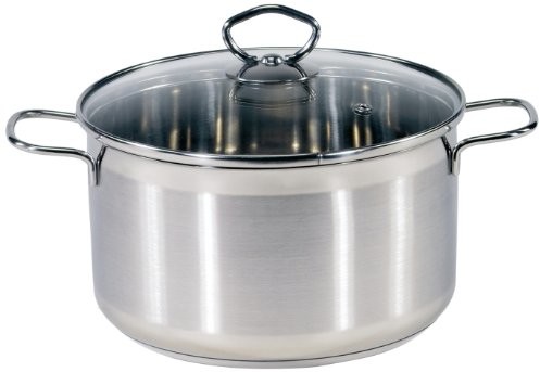 Krüger Karl  garnek do smażenia Manhattan, duszonych garnków, z pokrywką szklaną, wykonana ze stali nierdzewnej, do wyboru różne rozmiary, srebro, 16 cm 100016 MA