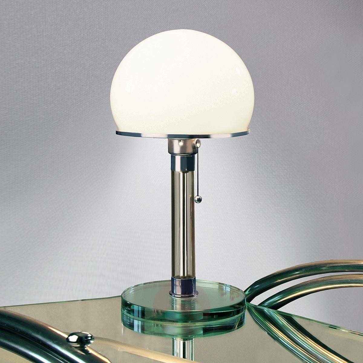 TECNOLUMEN Szklana Lampa stołowa Wagenfeld