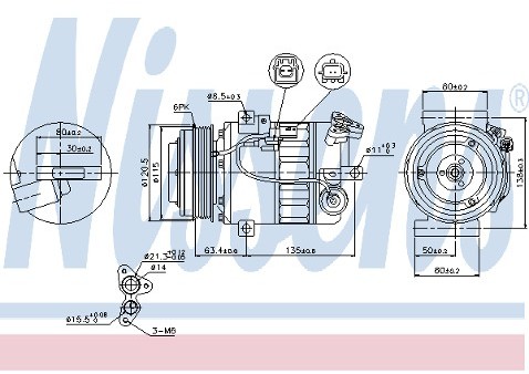 NISSENS Kompresor, klimatyzacja NISSENS 89394