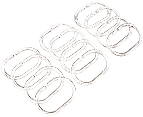 Douceur d'Intérieur douceur D l'intérieur pierścieni do zasłony prysznicowej, 12 sztuk, 4 x 0,4 x 6 cm 6CRD005BC