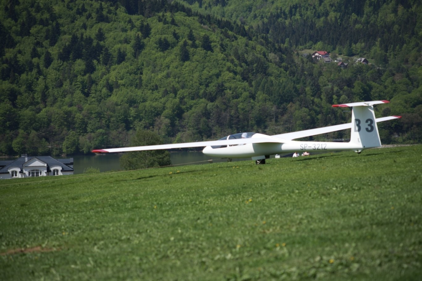 Lot szybowcem - start za wyciągarką  Białystok P0002427