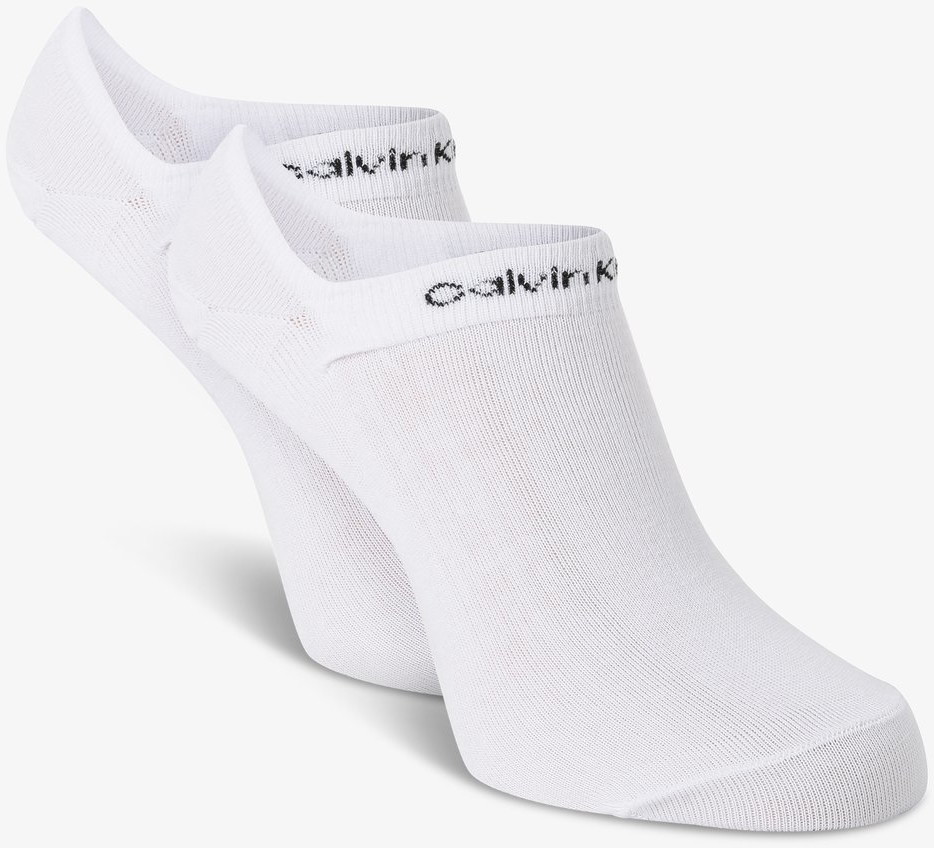 Calvin Klein Calvin Klein - Damskie skarpety do obuwia sportowego pakowane po 2 szt., biały