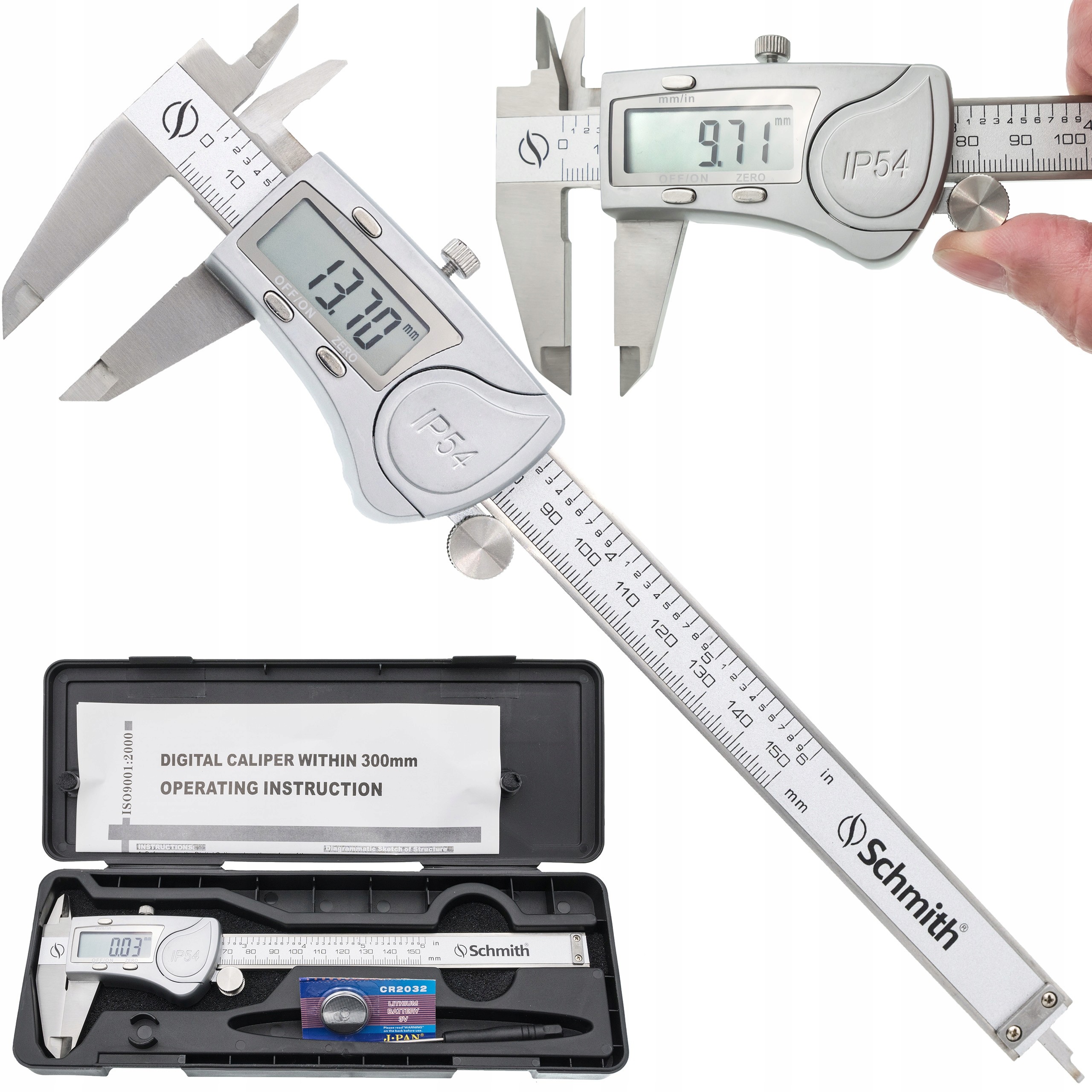 Suwmiarka Elektroniczna Schmith 150 mm IP54 etui