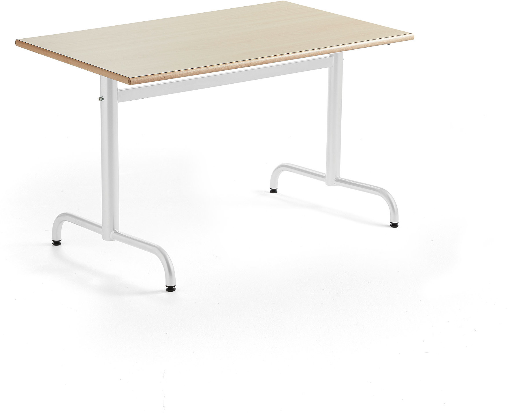 AJ Produkty Stół PLURAL, 1200x800x720 mm, HPL, brzoza, biały