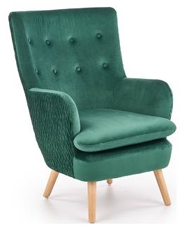 Halmar Fotel RAVEL Zielony tapicerowany [Wysyłka 2020-09-22] V-CH-RAVEL-FOT-C.ZIELONY