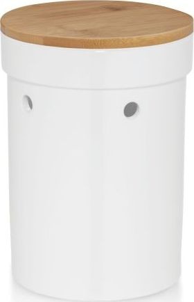 Kela salena cebuli garnków, ceramiczny, biały, 15.5 x 15.5 x 21 cm 12067