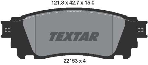 TEXTAR Klocki hamulcowe tył LEXUS NX Z1 14> 2215301
