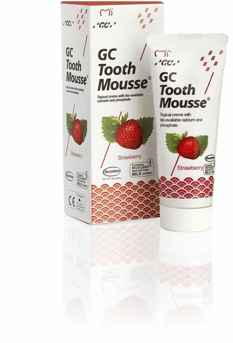 GC Tooth Mousse Truskawka - Płynne szkliwo bez fluoru o smaku truskawki 35 ml