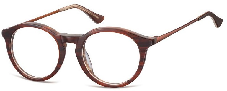 Sunoptic Okrągłe okulary oprawki zerowki korekcyjne AC47F