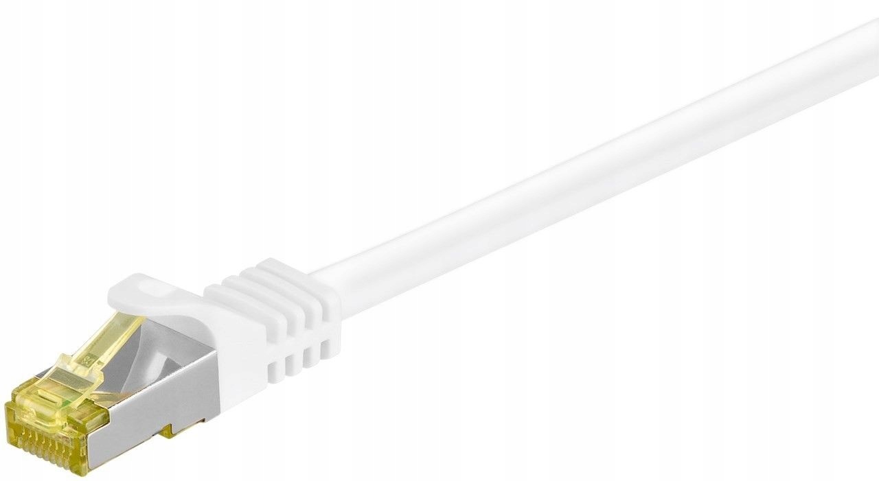 Kabel Lan Patchcord Cat 7 S/ftp biały - 25m